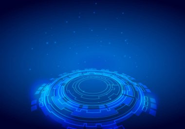 Soyut teknoloji çevreleri arka plan, vektör illüstrasyon.