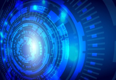 Konsept dijital teknoloji arka planı. mavi ba üzerinde dijital Circle