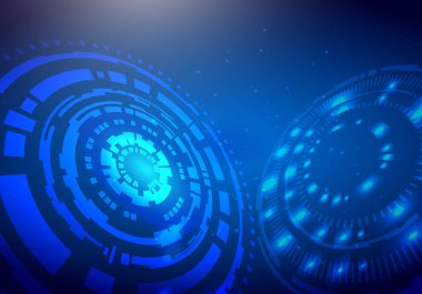 Konsept dijital teknoloji arka planı. mavi ba üzerinde dijital Circle