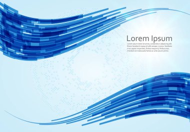 Mavi çizgi kavramı backg ile soyut teknoloji dijital hi teknoloji