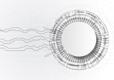 Soyut moleküllerin vektör illüstrasyonu ve iletişim teknolojisi