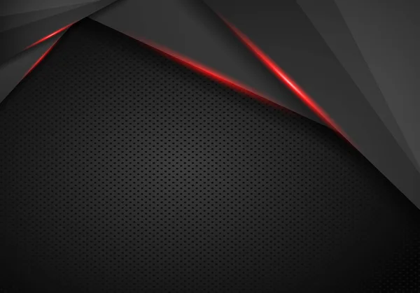 Abstrakt svart med röd ram mall layout design Tech obefläckade — Stock vektor