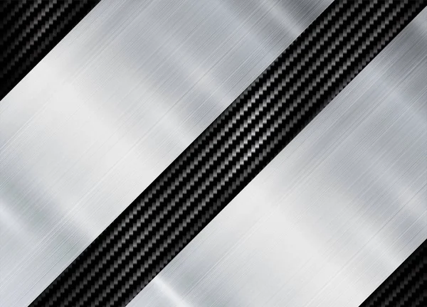 Abstract metallic frame on carbon kevlar texture pattern tech sp — Διανυσματικό Αρχείο