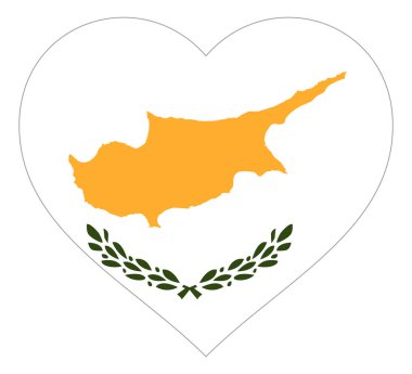 kalp vektör illüstrasyon işareti bayrak. Zıt kontur ile Kalp şeklinde Bayrak, ülkesine veya sevgililer günü için sevgi sembolü, vatanseverlik.