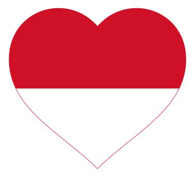 kalp vektör illüstrasyon işareti bayrak. Zıt kontur ile Kalp şeklinde Bayrak, ülkesine veya sevgililer günü için sevgi sembolü, vatanseverlik.