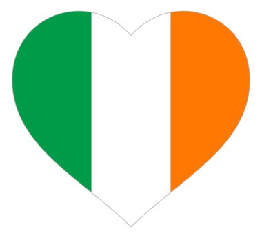 kalp vektör illüstrasyon işareti bayrak. Zıt kontur ile Kalp şeklinde Bayrak, ülkesine veya sevgililer günü için sevgi sembolü, vatanseverlik.