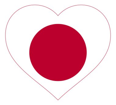 kalp vektör illüstrasyon işareti bayrak. Zıt kontur ile Kalp şeklinde Bayrak, ülkesine veya sevgililer günü için sevgi sembolü, vatanseverlik.