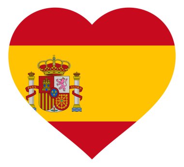 kalp vektör illüstrasyon işareti bayrak. Zıt kontur ile Kalp şeklinde Bayrak, ülkesine veya sevgililer günü için sevgi sembolü, vatanseverlik.