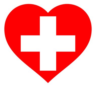 kalp vektör illüstrasyon işareti bayrak. Zıt kontur ile Kalp şeklinde Bayrak, ülkesine veya sevgililer günü için sevgi sembolü, vatanseverlik.