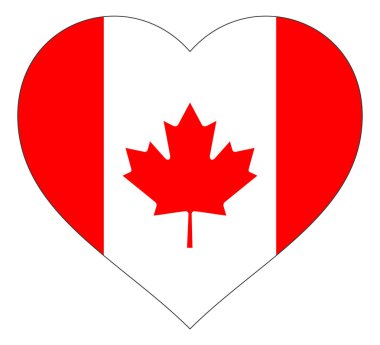 kalp vektör illüstrasyon işareti bayrak. Zıt kontur ile Kalp şeklinde Bayrak, ülkesine veya sevgililer günü için sevgi sembolü, vatanseverlik.