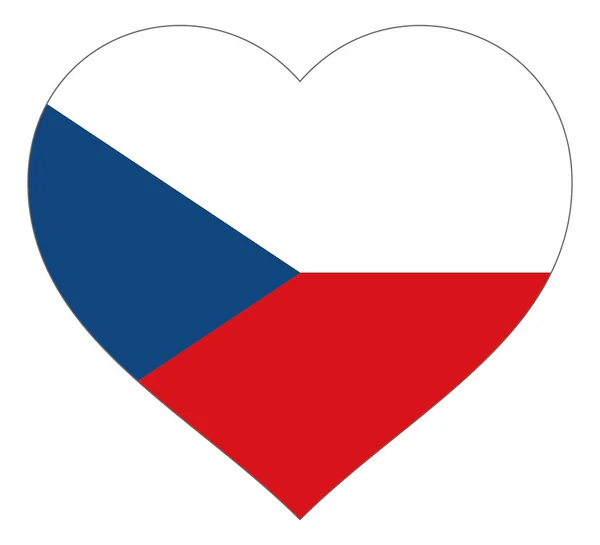 Zászlót szívvektor illusztráció jele. Zászló alakú szív kontrasztos kontúr, jelképe szeretet hazája, vagy Valentin nap, hazafiság. — Stock Vector