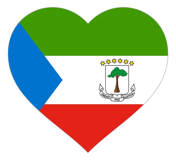 Bandera en el signo de ilustración del vector del corazón. Bandera en forma de Corazón con contorno contrastante, símbolo de amor por su país o día de San Valentín, patriotismo . — Vector de stock