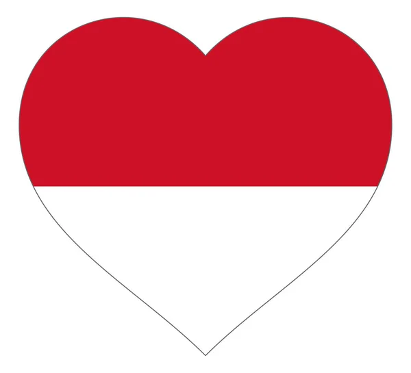 Флаг в сердце векторный знак иллюстрации. Флаг в форме сердца с контрастным контуром, символ любви к своей стране или Валентину, патриотизм . — стоковый вектор