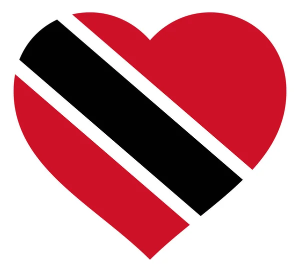 Flaga w znaku ilustracji wektora serca. Flaga w kształcie serca z kontrastowym konturu, symbolem miłości do swojego kraju lub Walentynki, patriotyzm. — Wektor stockowy