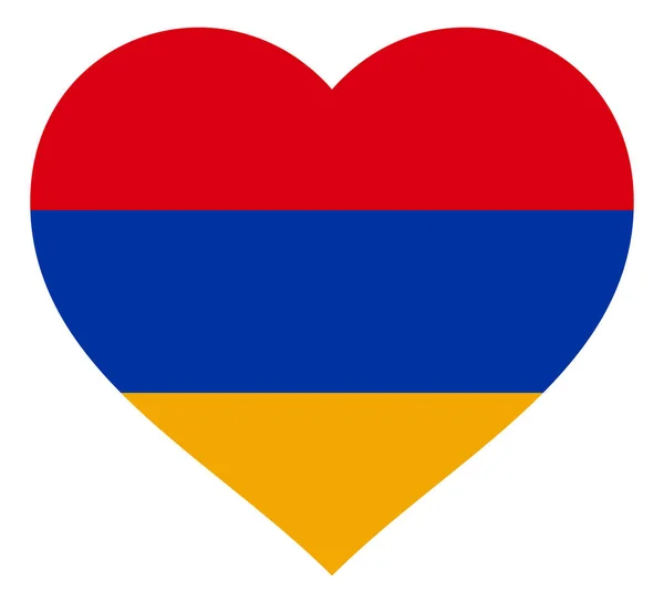 Flagge in Herz-Vektor-Illustrationszeichen. Flagge in Herzform mit kontrastierender Kontur, Symbol der Liebe zu seinem Land oder Valentinstag, Patriotismus. — Stockvektor