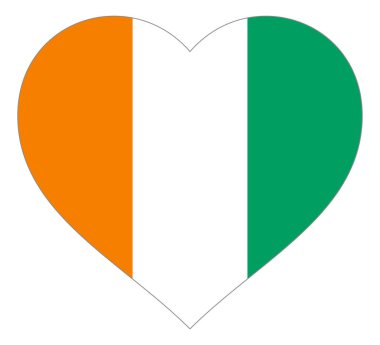 kalp vektör illüstrasyon işareti bayrak. Zıt kontur ile Kalp şeklinde Bayrak, ülkesine veya sevgililer günü için sevgi sembolü, vatanseverlik.