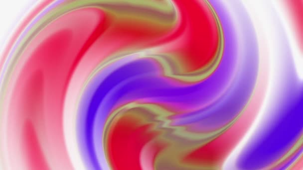 Голографический Синий Фиолетовый Жидкости Текущих Волн Абстрактный Графический Дизайн Движения — стоковое видео