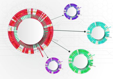 Daire Infographic. Diyagramı şablonu. Vektör çizim