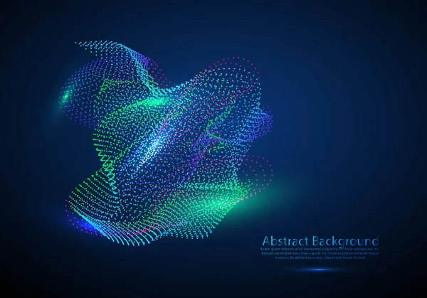 Vector fundo abstrato com um colorido ondas dinâmicas, linha um — Vetor de Stock