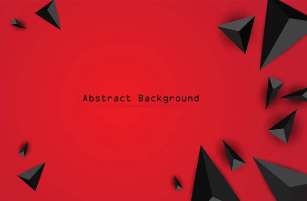 Abstrakt bakgrund med svarta trianglar. Realistisk och 3D. Non — Stock vektor