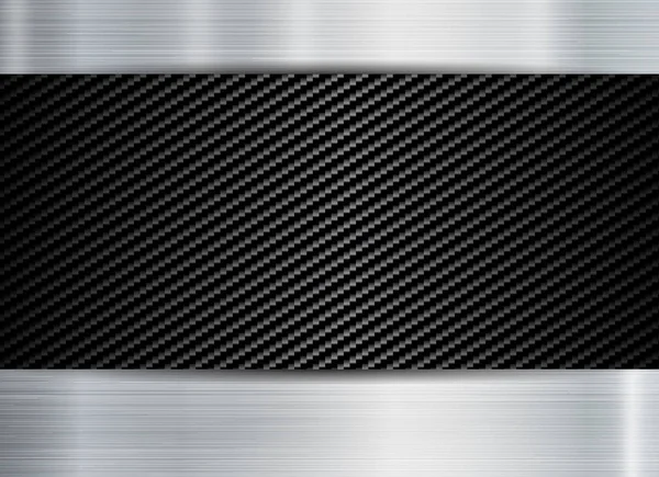 Abstract metallic frame on carbon kevlar texture pattern tech sp — Διανυσματικό Αρχείο