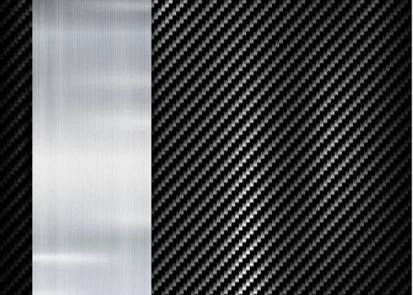 Abstrakt metallisk ram på Carbon Kevlar textur mönster Tech SP — Stock vektor
