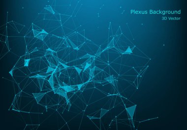 Geometrik grafik arka plan molekülü ve iletişim. Büyük dat