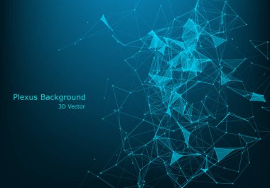 Parçacıknoktalar ile vektör soyut fütüristik dijital manzara