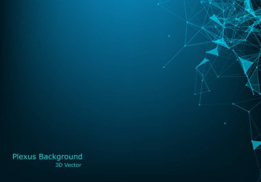 Tasarım için üçgen hücrelerle soyut arka plan. Parlak blu