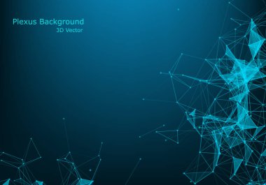 Connectin ile soyut çokgen alanı düşük Poli koyu arka plan