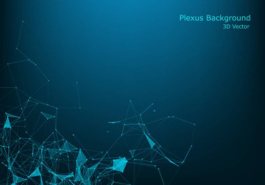 Connectin ile soyut çokgen alanı düşük Poli koyu arka plan