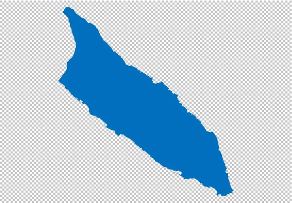 Aruba map - Tinggi rinci peta biru dengan kabupaten / daerah / negara bagian aruba. peta aruba diisolasi di latar transparan . - Stok Vektor