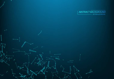 Soyut çokgen alan. Bağlantı noktaları ve li ile arka plan