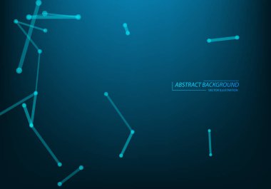 Soyut vektör ışıklı parçacıklar ve çizgiler. Pleksus etkisi w