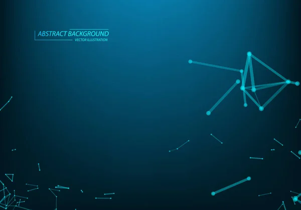 Estructura molecular. Líneas conectadas con puntos. Química, médico — Vector de stock