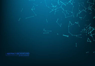 Soyut çokgen alan. Bağlantı noktaları ve li ile arka plan