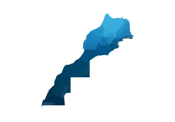 Vector kaart-blauwe geometrische Rumpled driehoekige. Laag poly kaart van Afghanistan. contour/vorm kaart geïsoleerd op witte achtergrond. — Stockvector