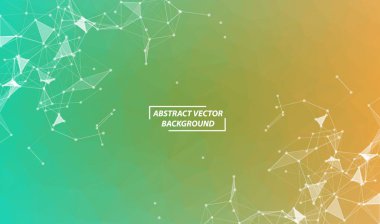 Soyut renkli poligonal uzay arka plan nokta bağlanma