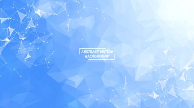 D Bağlantısı ile Soyut Lacivert Çokgen Uzay Arka Plan