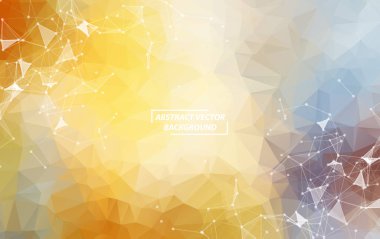 Geometrik Renkli Poligonal arka plan molekülü ve communicati