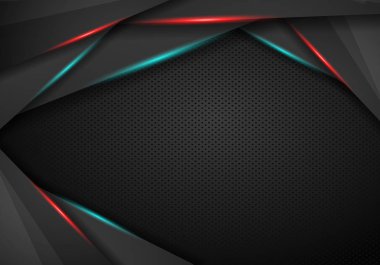 Karbon metalik doku. Vektör grafik şablon tasarımı. Teknol