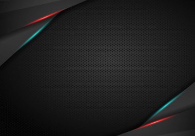 siyah arka plan üst üste boyut grisi, metin için mesaj panosu 