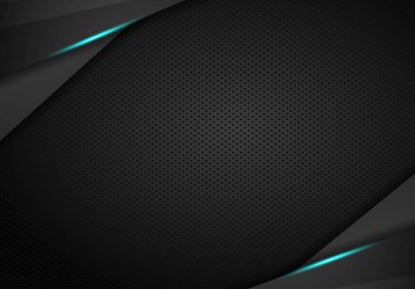 soyut metalik siyah mavi çerçeve spor tasarım konsepti innovati