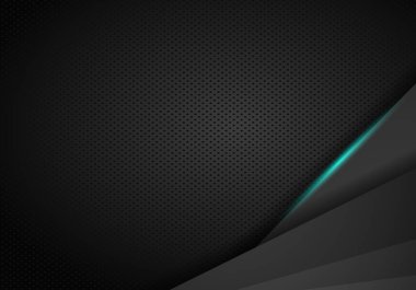 mavi parlak metalik arka plan. Siyah Metal delikli arka