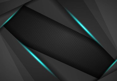 Koyu mavi üst üste katmanları ile koyu soyut arka plan. Doku 