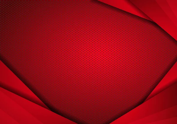 Roter Design-Hintergrund mit moderner Technologie und Punktestruktur. Vecto — Stockvektor