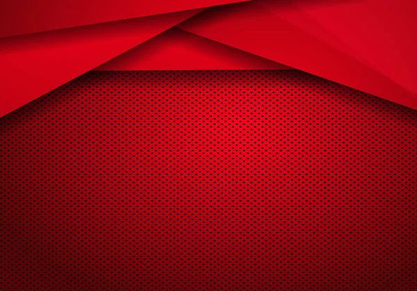 Roter Design-Hintergrund mit moderner Technologie und Punktestruktur. Patte — Stockvektor