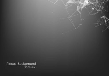 Soyut Internet bağlantısı ve teknoloji grafik tasarım. Poli