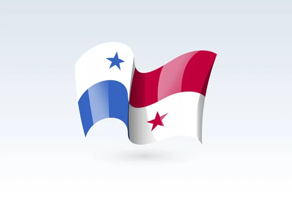 Sventolando bandiera vettoriale icona, simbolo nazionale, sventolato nel vento - illustrazione vettoriale isolata su sfondo bianco . — Vettoriale Stock