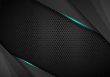 soyut metalik siyah mavi geometrik çerçeve spor tasarım concep